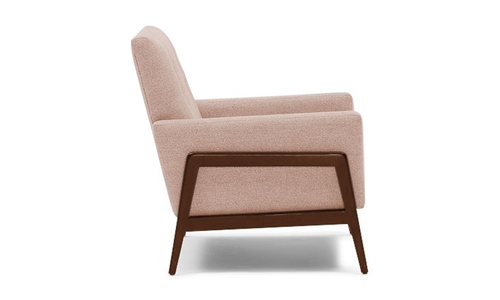 Pink Clyde Mid Century Modern Chair - Key Largo Blush - Mocha - Image 1
