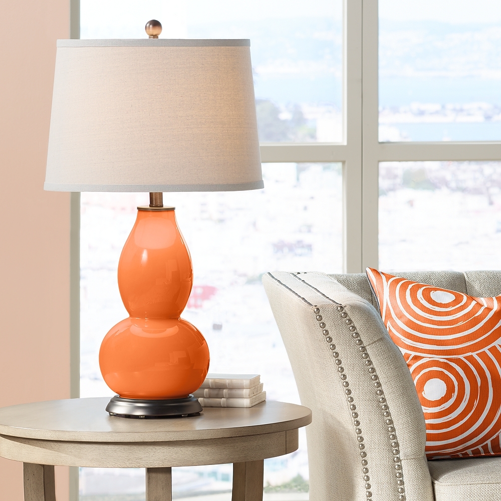 Color Plus Double Gourd 28 3/4" Invigorate Orange Table Lamp - Image 0