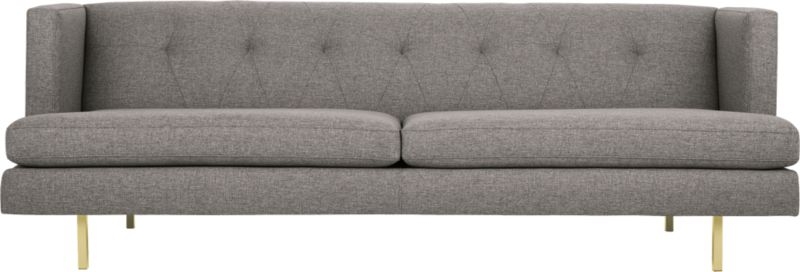 Avec Grey Sofa with Brass Legs - Image 1
