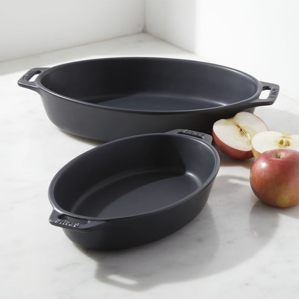 Staub ® Matte Black 2-Piece Oval Baker Set - Image 0