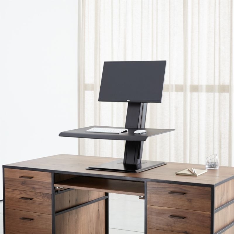 Humanscale ® Black Single Monitor Quickstand Eco Standing Desk Converter - Image 2