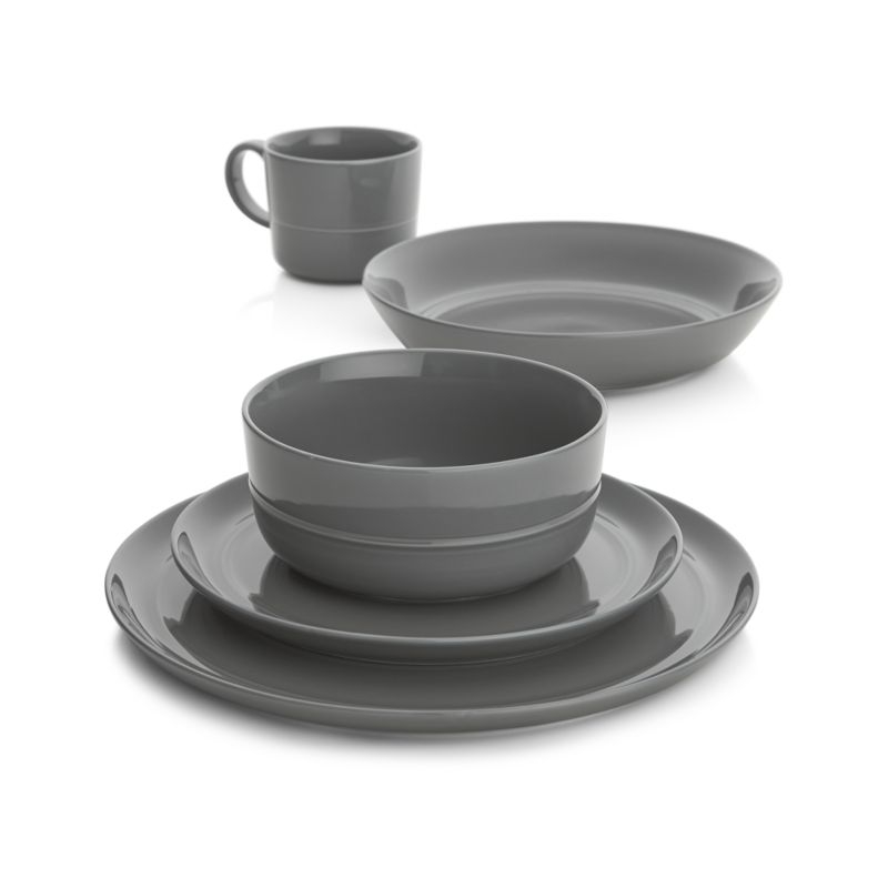 Hue Dark Grey Dinner Plate - Image 2