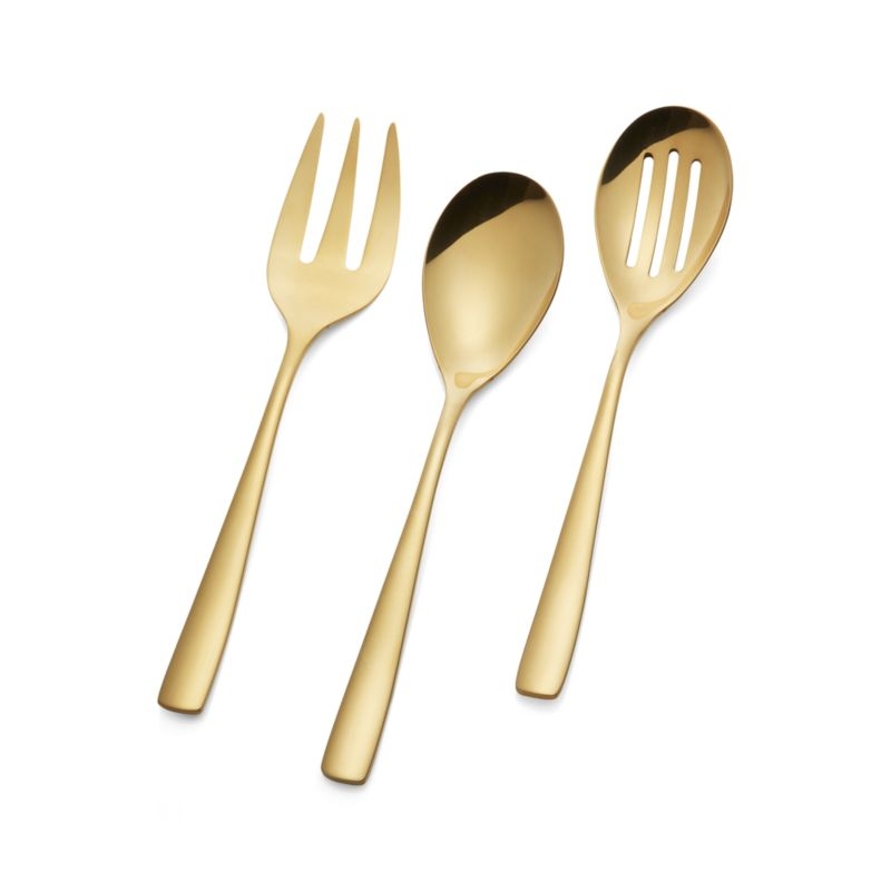 Gold Slotted Serving Spoon - Image 2