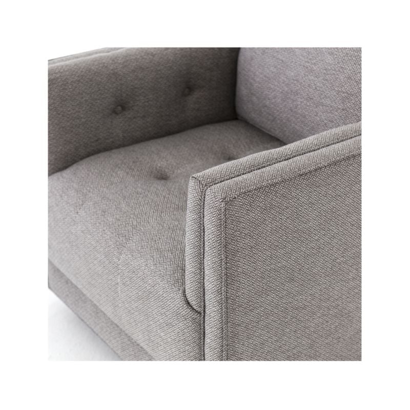 Wylie Grey Tufted Swivel Chair - Image 3