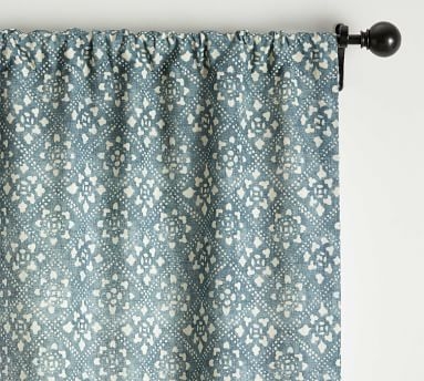 Leada Print Curtain, Blue Multi, 108 x 50" - Image 3