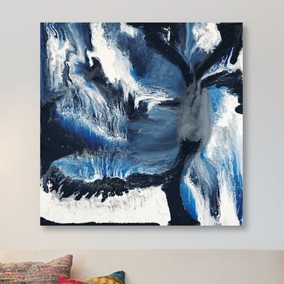 'Black and Blue' Painting Print on Canvas - Image 0