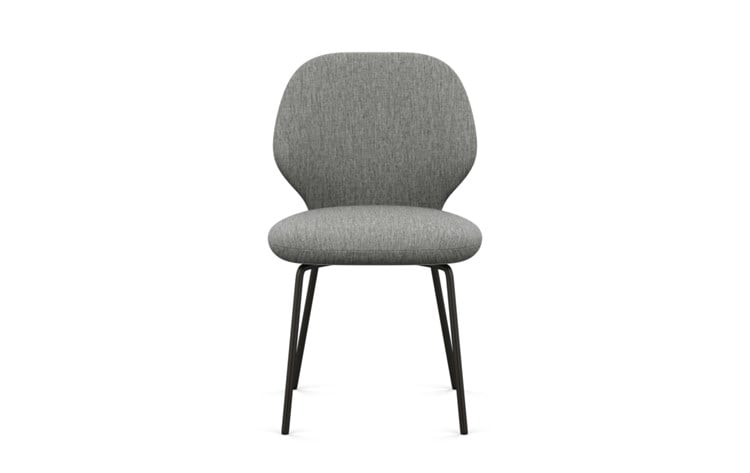 Kit Dining Chair with Plow Fabric and Matte Black legs - Image 0