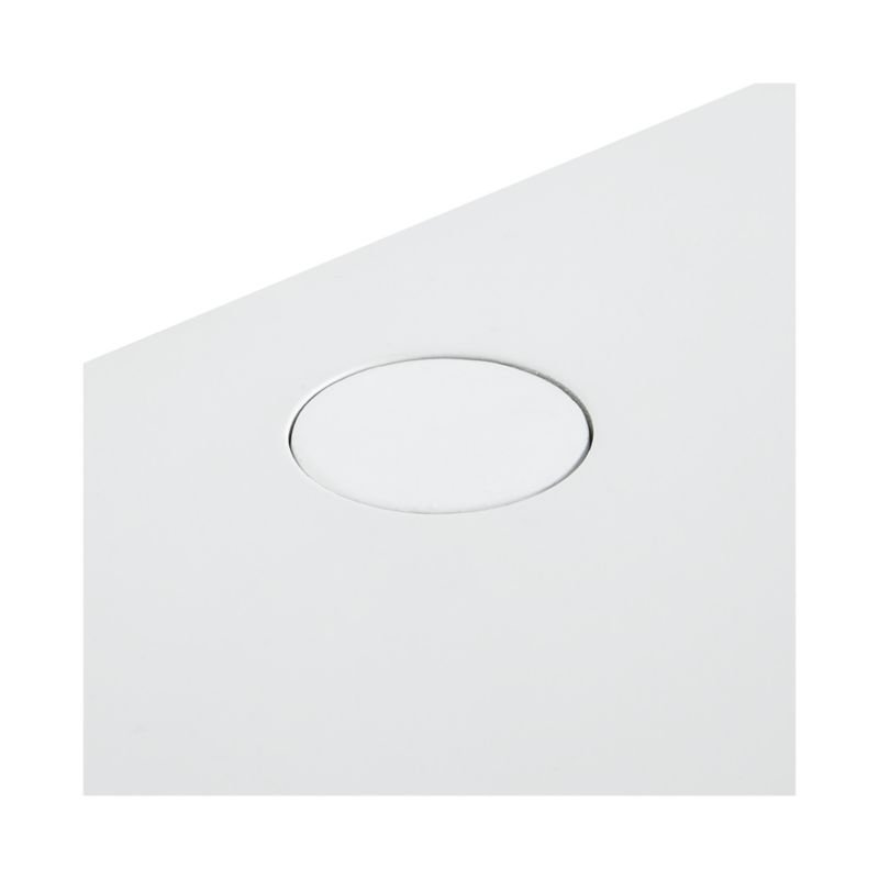 Aspect White 47.5" Floating Cube Shelf with Doors - Image 4