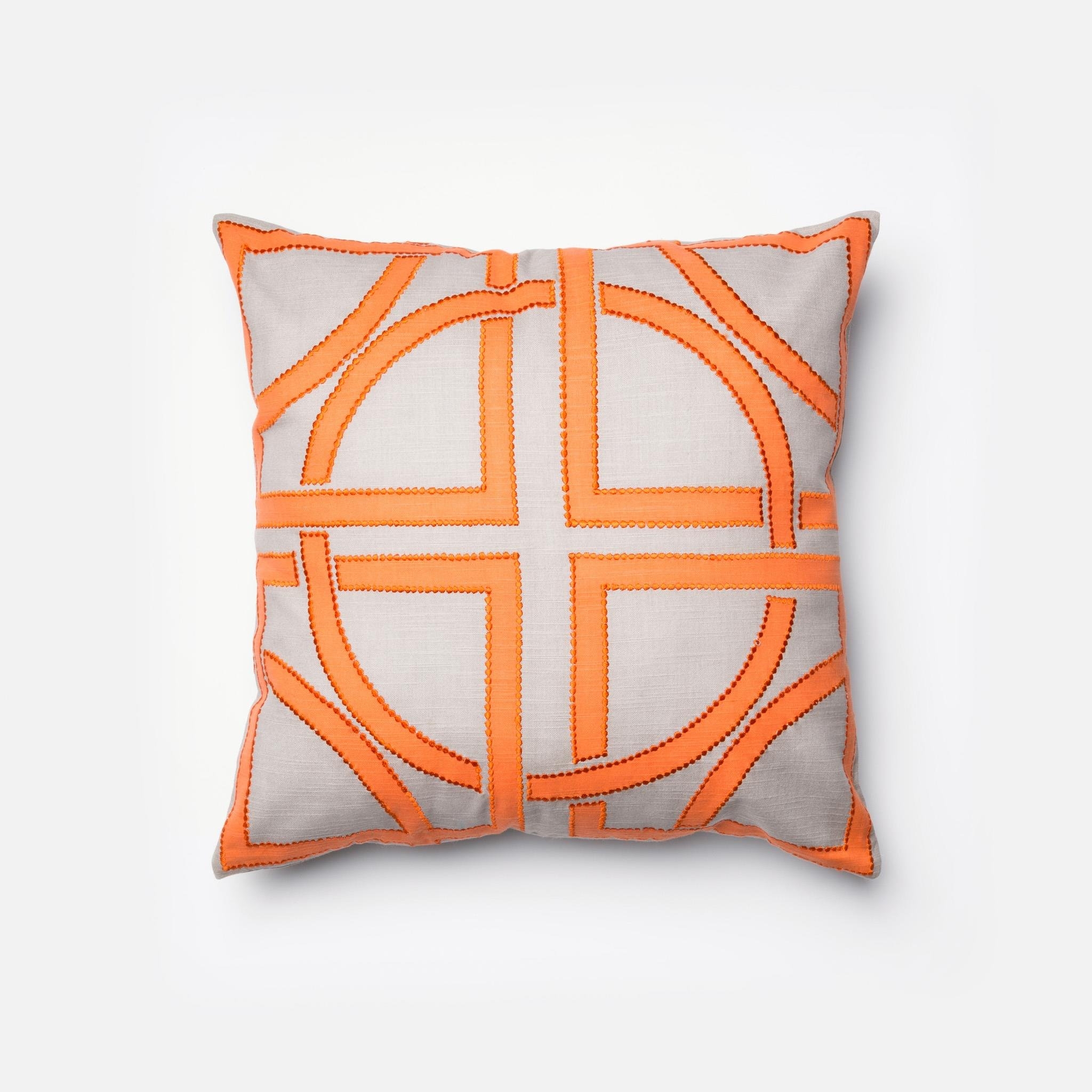 PILLOWS - GREY / ORANGE - 18" X 18" Cover Only - Image 0