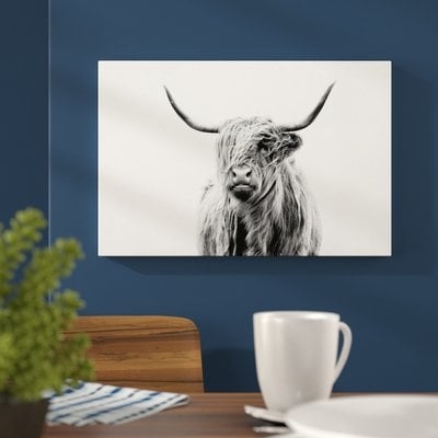 Portrait Of A Highland Cow by Dorit Fuhg - Picture Frame Fine Art Paper Print on Canvas - Image 0
