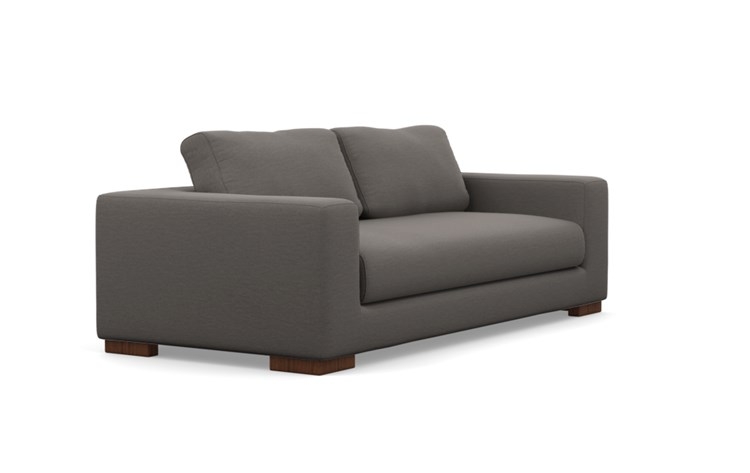 Henry Sofa with Zinc Fabric and Oiled Walnut legs - Image 1