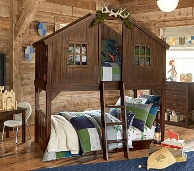 Treehouse Twin over Twin Bunk, Brushed Gray - Image 2