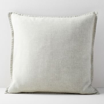 Belgian Flax Linen Pillow Cover, Natural Flax, 20"x20" - Image 0