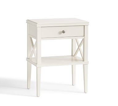 Clara 21" Lattice Nightstand, Sky White - Image 0