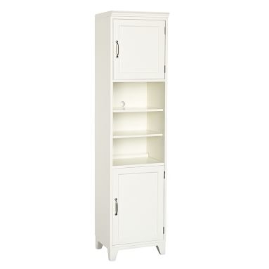Hampton Bookcase with Storage Cabinets, Simply White - Image 1