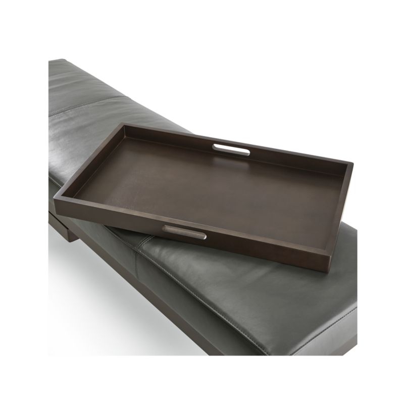 Nash Leather Large Bench with Tray - Image 6