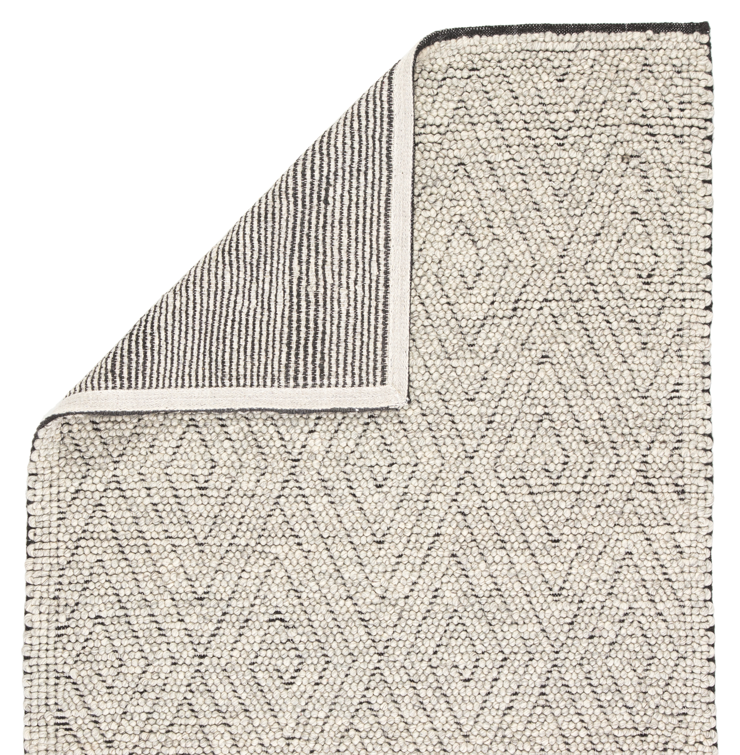 Kohinoor Handmade Geometric Gray/ Cream Area Rug (8' X 10') - Image 2
