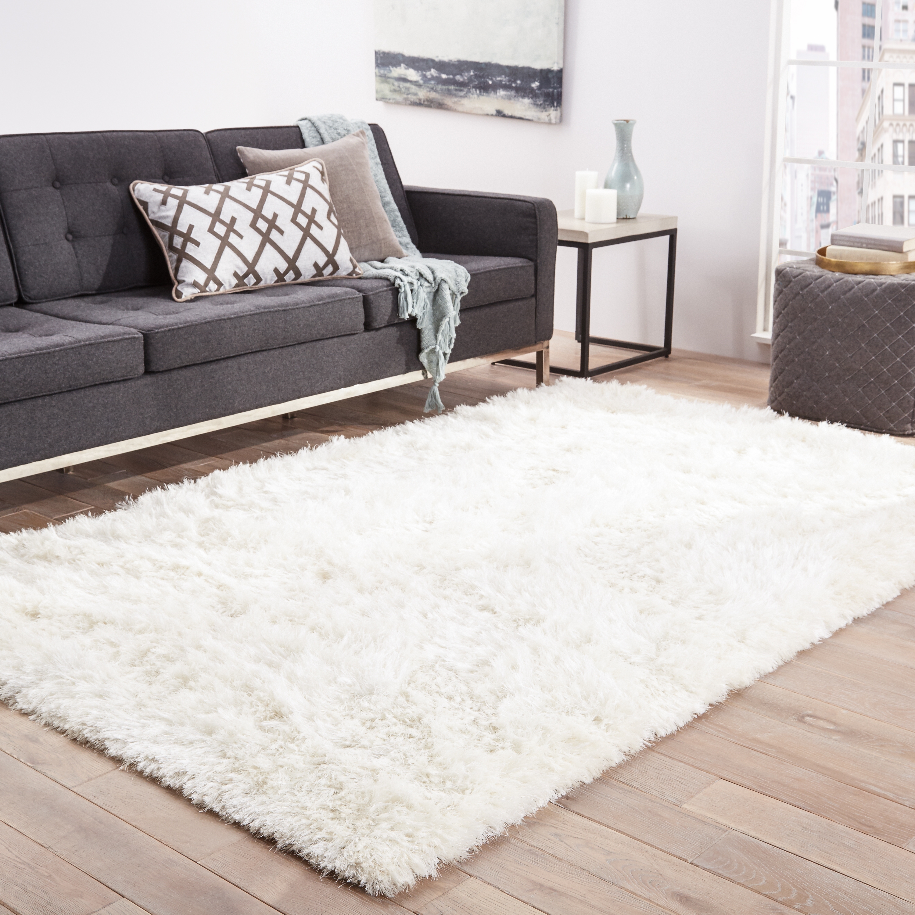 Verve Solid White Area Rug (8' X 10') - Image 4