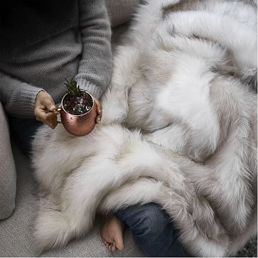 Faux Fur Arctic Throw, White, 50"x70" - Image 4