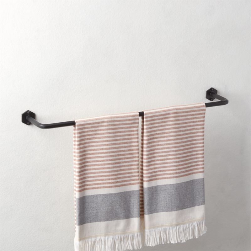 Hex Matte Black Towel Bar 24" - Image 5