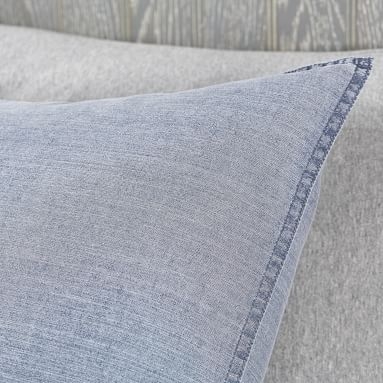 Vintage Washed Cotton Duvet Cover, Twin/Twin XL, Faded Navy - Image 5
