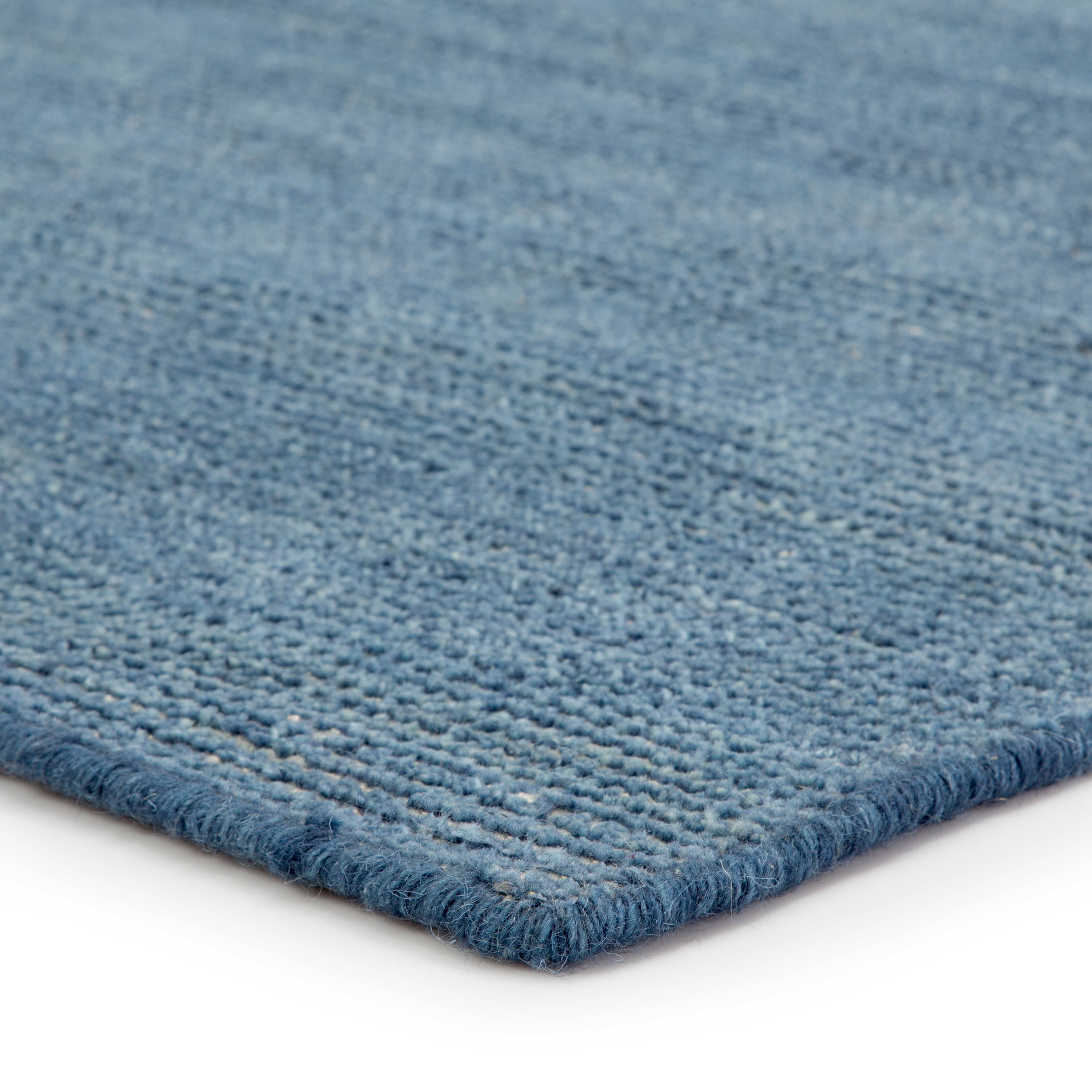 Paramount Hand-Knotted Solid Indigo/ White Area Rug, 5' X 8' - Image 1