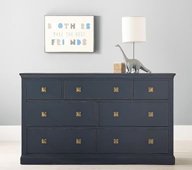 Charlie Extra Wide Dresser, Weathered Navy, In-Home Delivery - Image 1