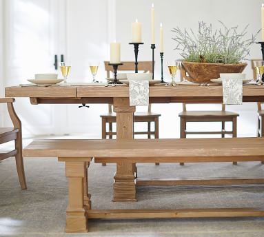 Lucca Extending Dining Table, Salvaged Pine, 92"L x 42"W - Image 2