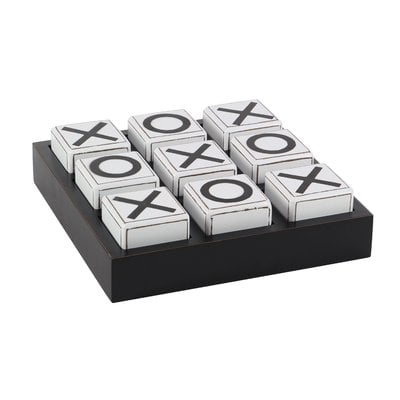 Wood Tic Tac Toe Game Letter Blocks - Image 0
