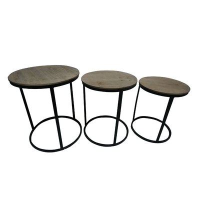Helena Wood Top 3 Piece Nesting Tables - Image 0