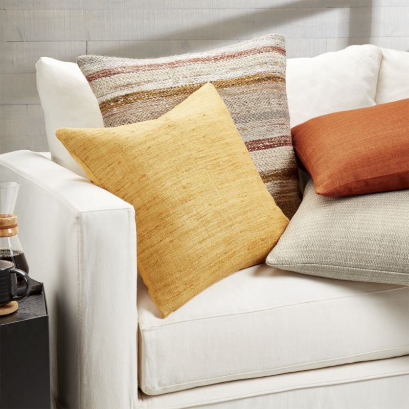 Ceres Desert Stripe Pillow with Feather-Down Insert 23" - Image 1