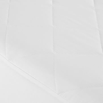 Design Crew Basics Cotton Mattress Pad, Queen, White - Image 1