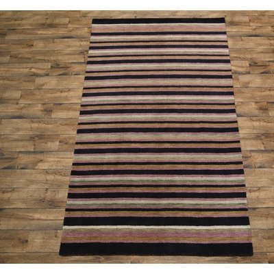 Seidman Oriental Hand-Knotted Wool Black/Brown Indoor/Outdoor Area Rug - Image 1