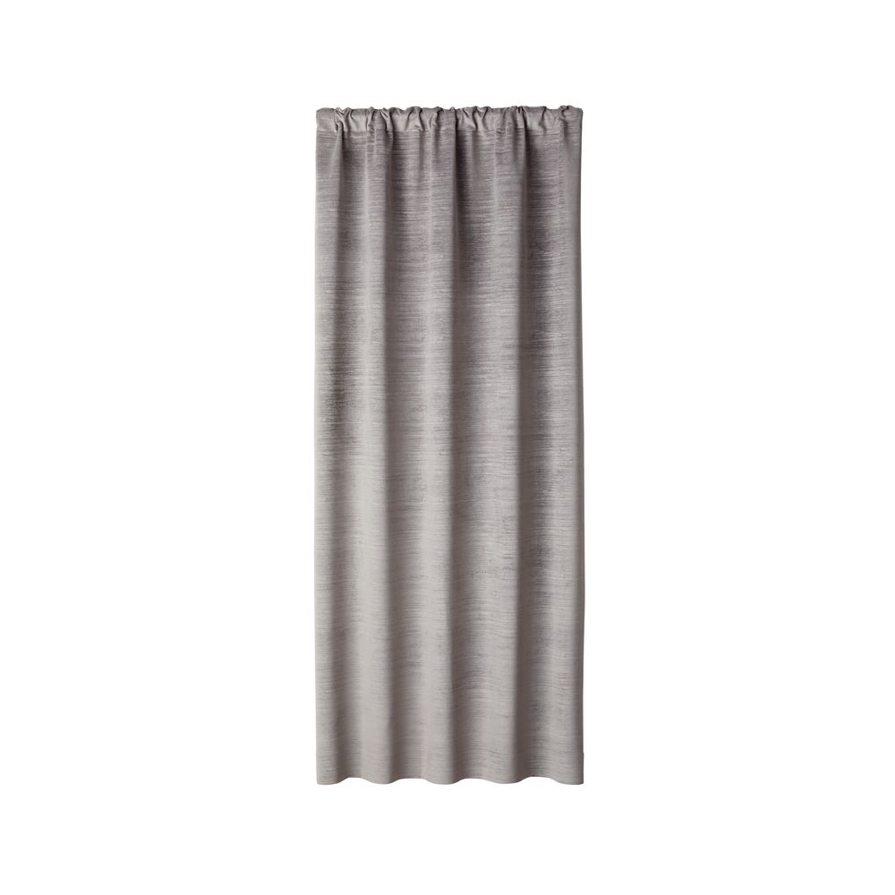 Laras Grey Velvet Curtain Panel 50"x84 - Image 0