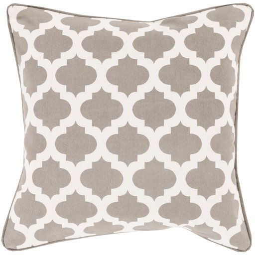 Moroccan Printed Lattice 20x20 Pillow Cover with Down Insert - Image 2