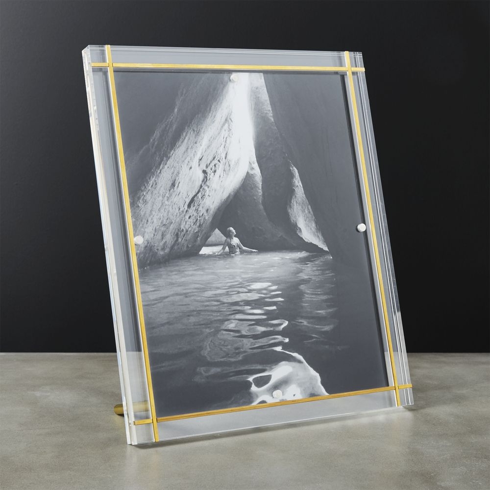 Stella Brass Inlay Acrylic Photo Frame, 8"x10" RESTOCK Late November 2021 - Image 2