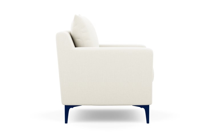 Sloan Petite Chair with Ivory Fabric and Matte Indigo legs - Image 2