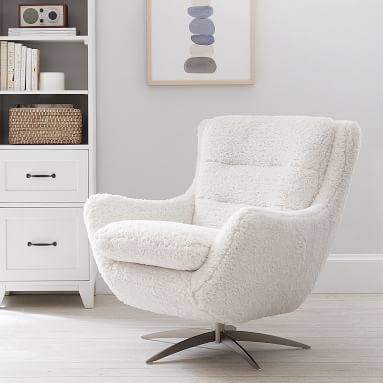 Boucle Twill Gravel Lennon Lounge Chair - Image 1
