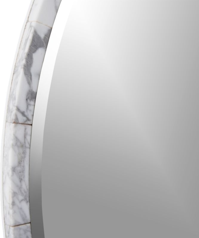 White Marble Wall Mirror 36" - Image 5