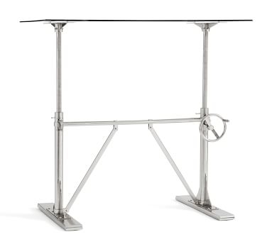 Pittsburgh Crank Standing Desk, Glass/Nickel - Image 3