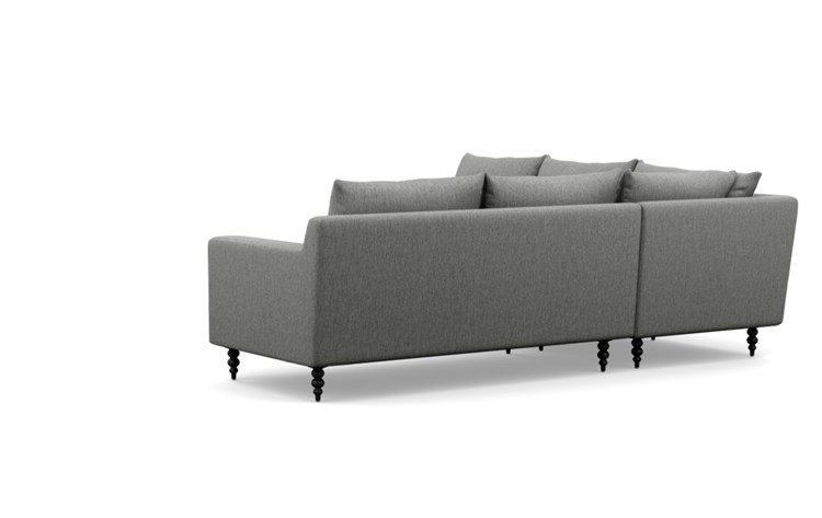Sloan Corner Sectional with Plow Fabric and Matte Black legs - Image 4