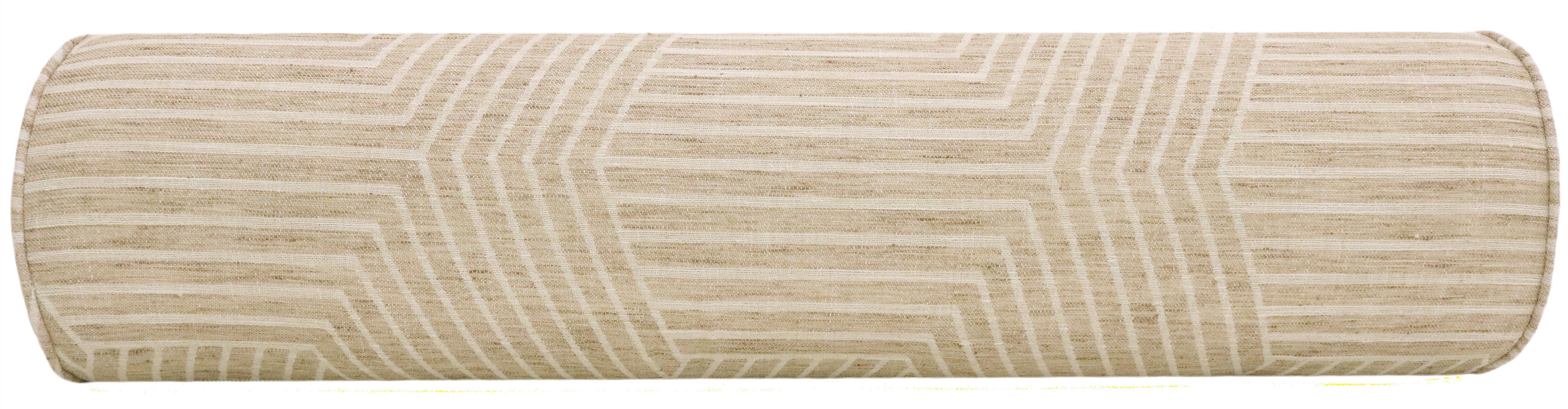 THE BOLSTER :: LABYRINTH LINEN // NATURAL - QUEEN // 9" X 36" - Image 2