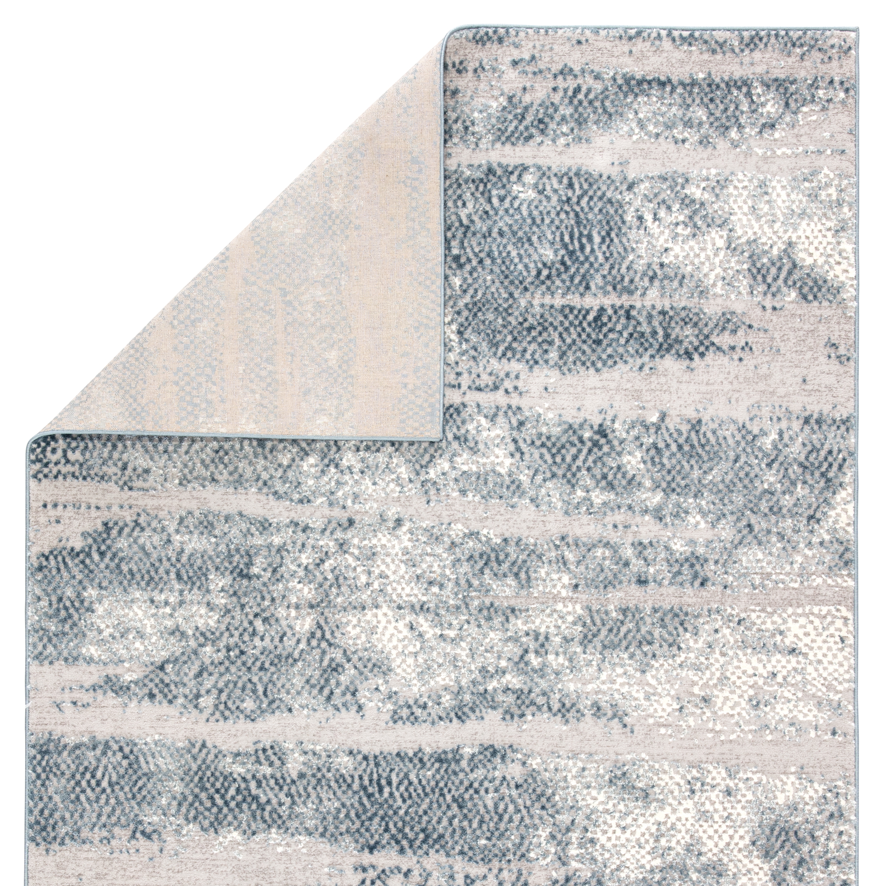 Jewlia Abstract Silver/ Blue Area Rug (8'10"X12') - Image 1