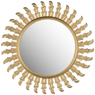 Chambord Gold Sun Wood Mirror - Image 0