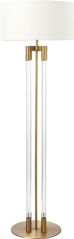 Column Acrylic Floor Lamp with Brass - Image 4