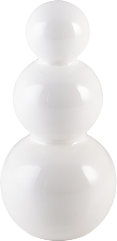 White Glass Holiday Snowman 4" - Image 5
