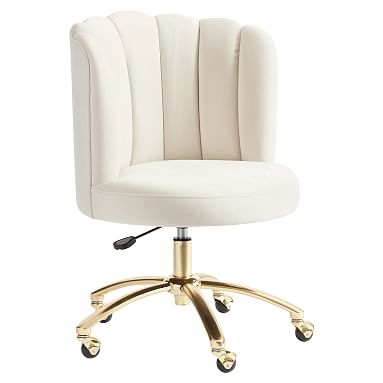 Channel Stitch Task Chair: Lustre Velvet Linen - Image 0