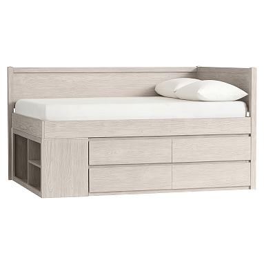 Costa Captain's Bed, Twin, Weathered White - Image 0