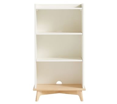 Sloan Tall Bookcase, Simply White/Natural, In-Home Delivery - Image 0