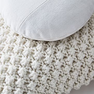 Bobble Knit Cotton Canvas Pillow Cover Set - Image 1
